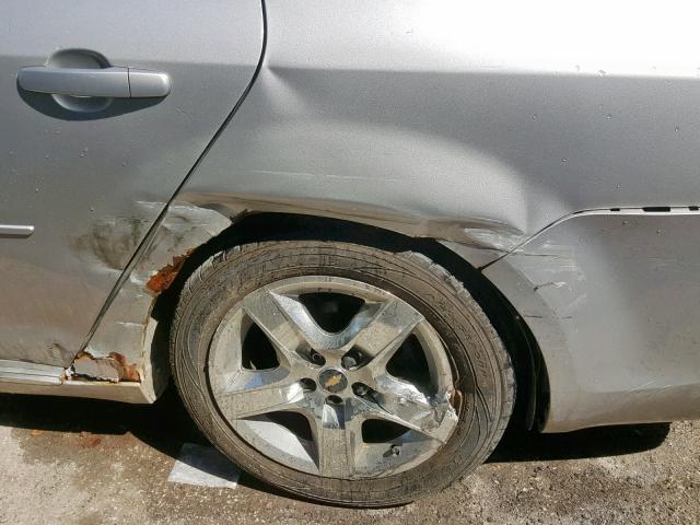 1G1ZH57B58F177505 - 2008 CHEVROLET MALIBU 1LT SILVER photo 9