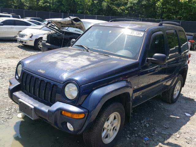 1J4GL58K82W217539 - 2002 JEEP LIBERTY LI BLUE photo 2