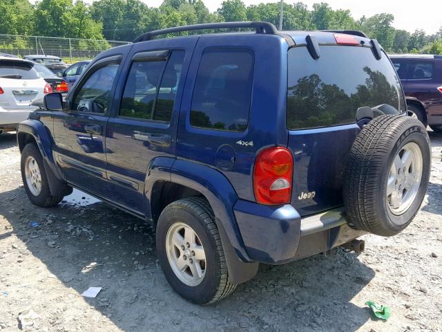 1J4GL58K82W217539 - 2002 JEEP LIBERTY LI BLUE photo 3