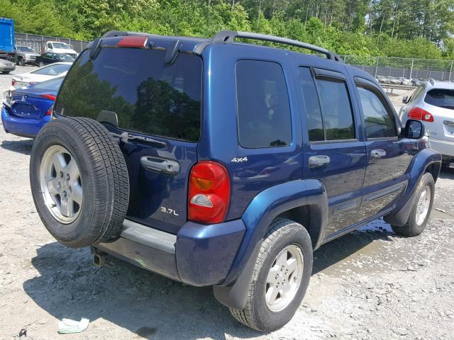 1J4GL58K82W217539 - 2002 JEEP LIBERTY LI BLUE photo 4