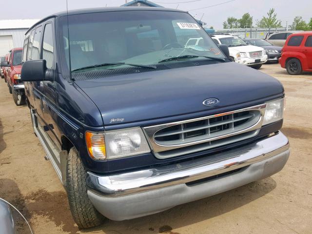 1FDRE14W31HB31161 - 2001 FORD ECONOLINE BLUE photo 1