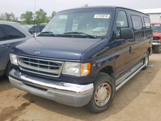 1FDRE14W31HB31161 - 2001 FORD ECONOLINE BLUE photo 2