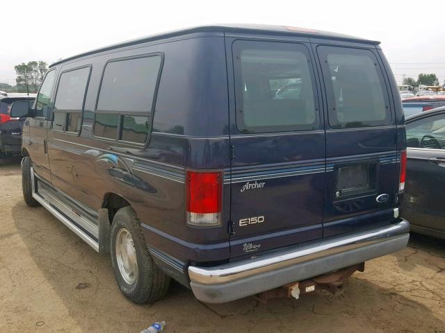 1FDRE14W31HB31161 - 2001 FORD ECONOLINE BLUE photo 3