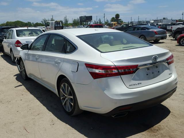 4T1BK1EB8FU158294 - 2015 TOYOTA AVALON XLE WHITE photo 3