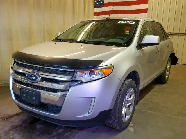 2FMDK4JC5BBA47629 - 2011 FORD EDGE SEL SILVER photo 2