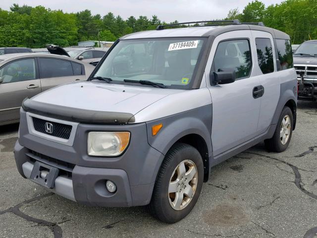 5J6YH28644L002722 - 2004 HONDA ELEMENT EX SILVER photo 2