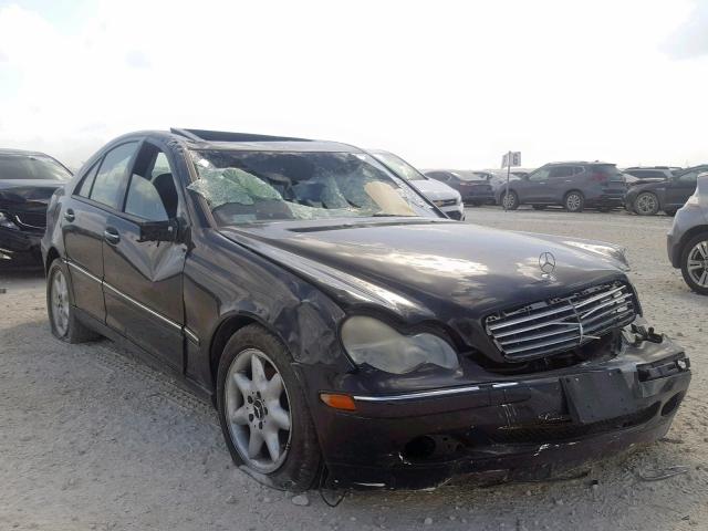 WDBRF61J44F477080 - 2004 MERCEDES-BENZ C 240 BLACK photo 1