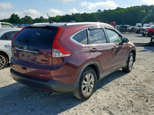 5J6RM3H76EL004231 - 2014 HONDA CR-V EXL BURGUNDY photo 4