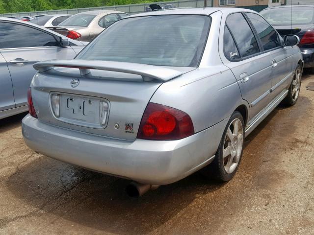 3N1AB51A14L740431 - 2004 NISSAN SENTRA 2.5 SILVER photo 4