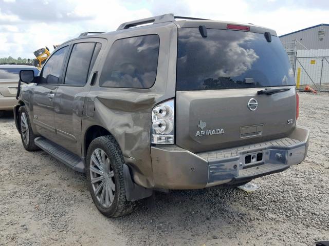 5N1BA08A07N716781 - 2007 NISSAN ARMADA SE TAN photo 3