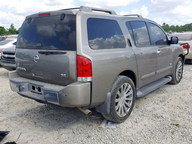 5N1BA08A07N716781 - 2007 NISSAN ARMADA SE TAN photo 4