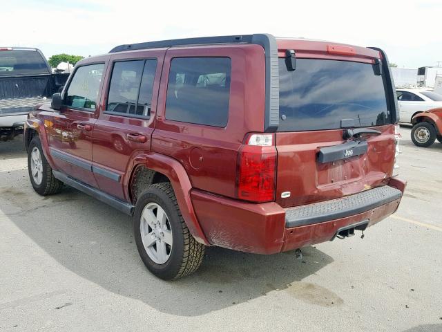 1J8HG48K18C149077 - 2008 JEEP COMMANDER MAROON photo 3