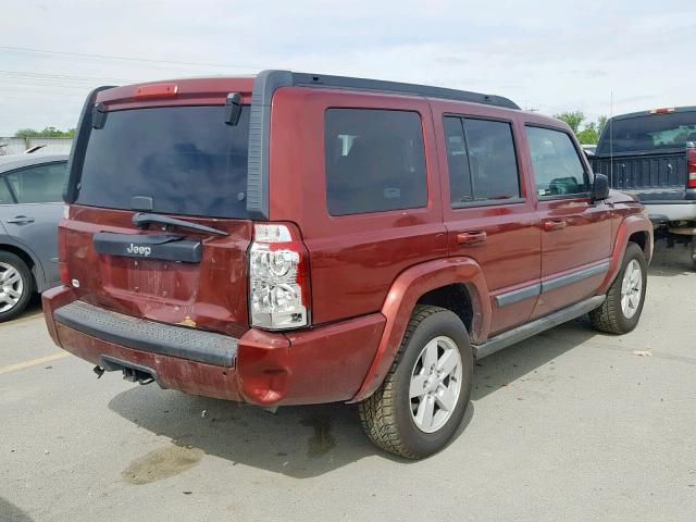 1J8HG48K18C149077 - 2008 JEEP COMMANDER MAROON photo 4