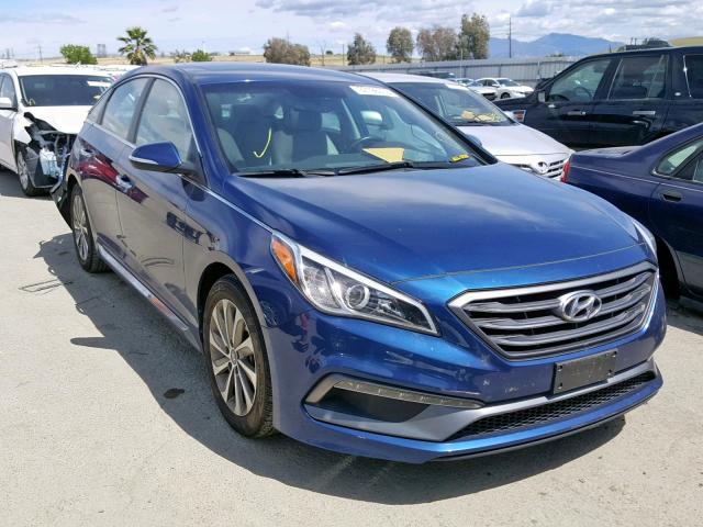 5NPE34AF4HH474006 - 2017 HYUNDAI SONATA SPO BLUE photo 1