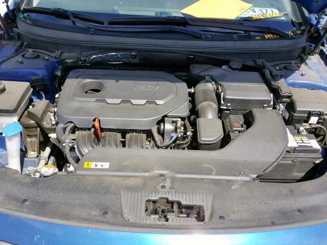 5NPE34AF4HH474006 - 2017 HYUNDAI SONATA SPO BLUE photo 7