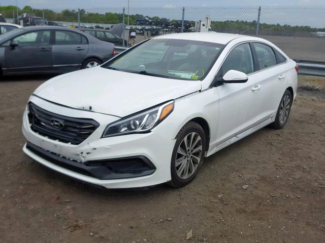 5NPE34AF0GH428798 - 2016 HYUNDAI SONATA SPO WHITE photo 2