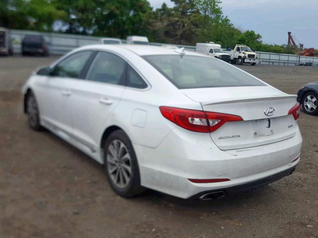 5NPE34AF0GH428798 - 2016 HYUNDAI SONATA SPO WHITE photo 3