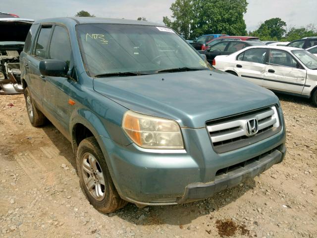 5FNYF18176B030546 - 2006 HONDA PILOT LX BLUE photo 1