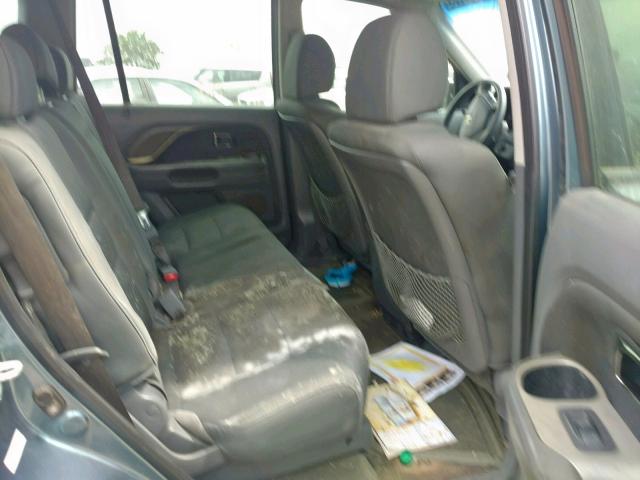 5FNYF18176B030546 - 2006 HONDA PILOT LX BLUE photo 6