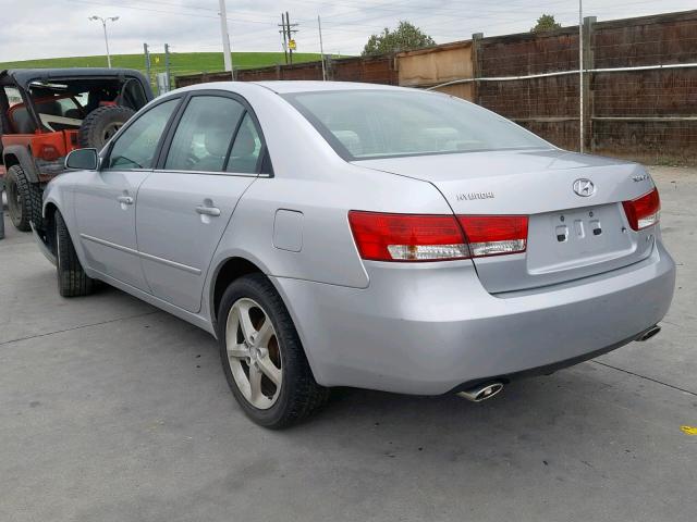 5NPEU46F67H204666 - 2007 HYUNDAI SONATA SILVER photo 3