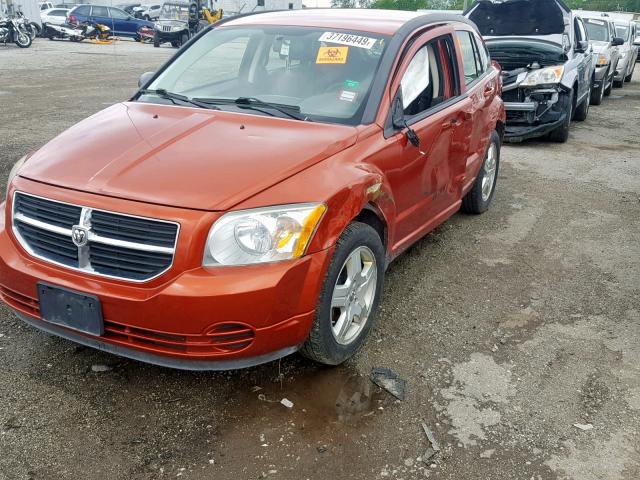 1B3HB48A59D197496 - 2009 DODGE CALIBER SX ORANGE photo 2