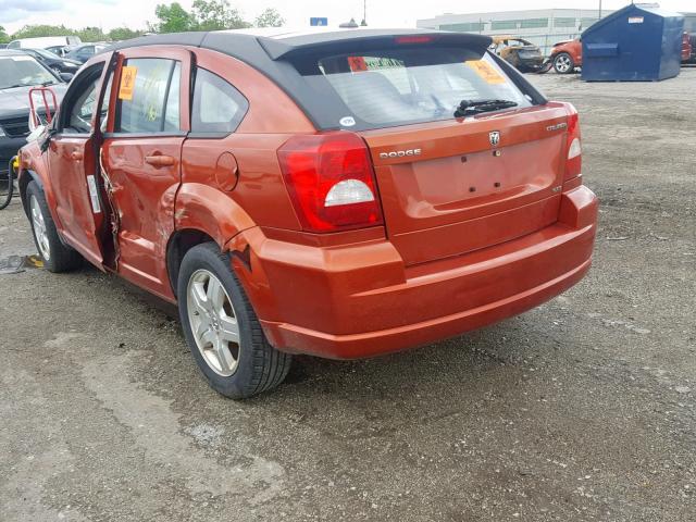 1B3HB48A59D197496 - 2009 DODGE CALIBER SX ORANGE photo 3