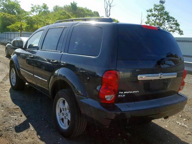 1D8HB48N17F512573 - 2007 DODGE DURANGO SL BLACK photo 3