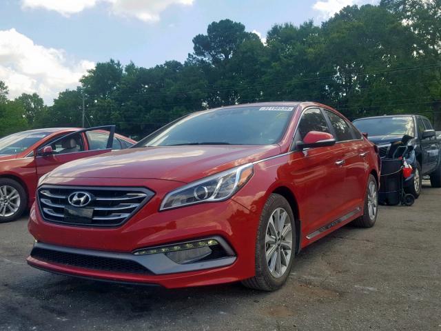 5NPE34AF7HH571328 - 2017 HYUNDAI SONATA SPO RED photo 2