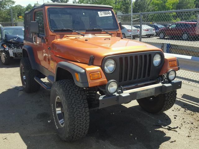 1J4FA49S41P365044 - 2001 JEEP WRANGLER / ORANGE photo 1