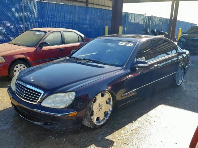 WDBNG83J13A342347 - 2003 MERCEDES-BENZ S 430 4MAT PURPLE photo 2