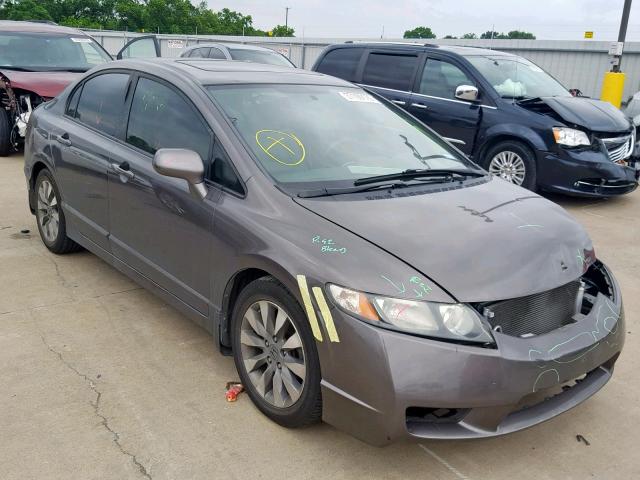 19XFA1F95AE056026 - 2010 HONDA CIVIC EXL GRAY photo 1