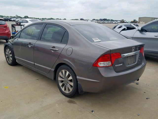 19XFA1F95AE056026 - 2010 HONDA CIVIC EXL GRAY photo 3