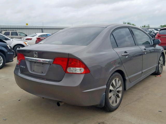 19XFA1F95AE056026 - 2010 HONDA CIVIC EXL GRAY photo 4