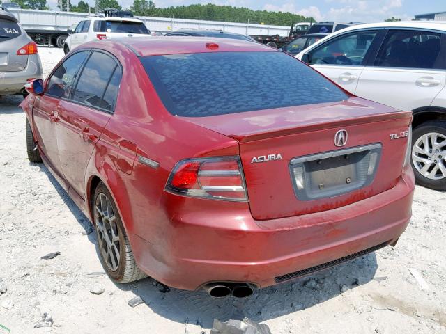 19UUA76597A046796 - 2007 ACURA TL TYPE S RED photo 3