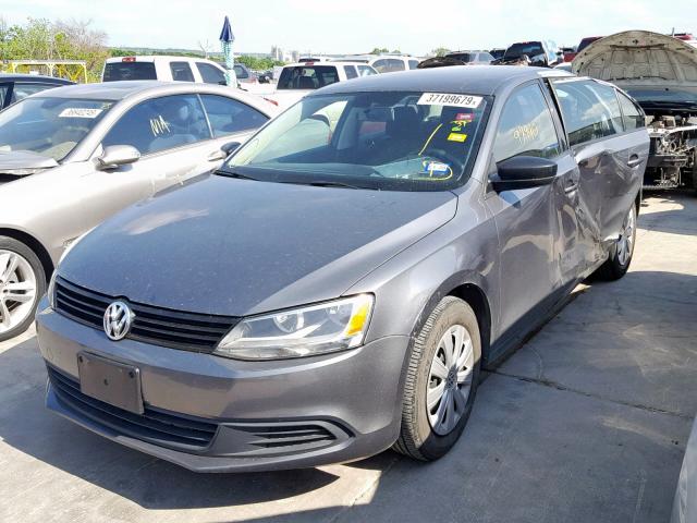 3VW2K7AJ7DM400799 - 2013 VOLKSWAGEN JETTA BASE GRAY photo 2