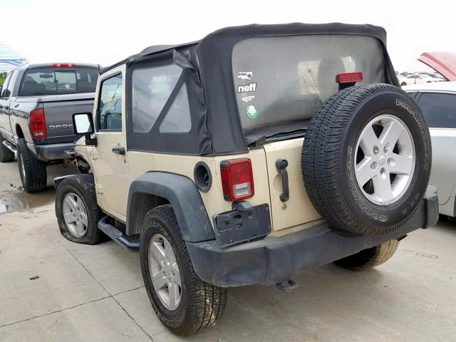 1J4AA2D14BL544514 - 2011 JEEP WRANGLER S ბეჟი ფოტო 3