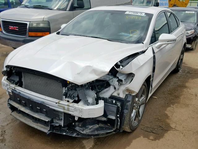 3FA6P0VP2HR240857 - 2017 FORD FUSION SPO WHITE photo 2