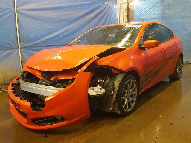 1C3CDFBBXFD224434 - 2015 DODGE DART SXT ORANGE photo 2