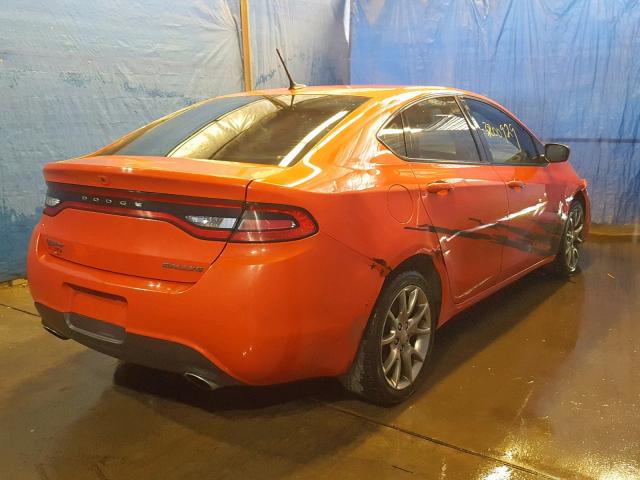 1C3CDFBBXFD224434 - 2015 DODGE DART SXT ORANGE photo 4