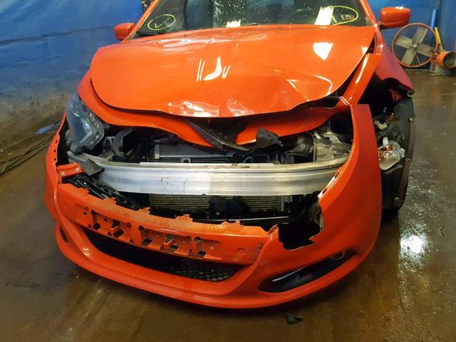 1C3CDFBBXFD224434 - 2015 DODGE DART SXT ORANGE photo 9