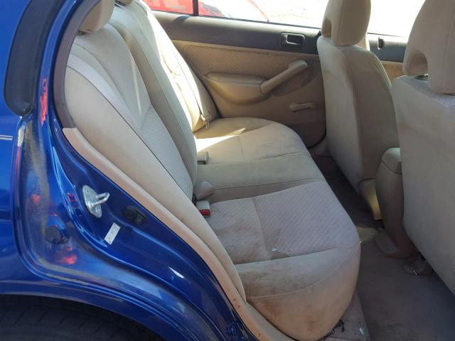 2HGES16375H511197 - 2005 HONDA CIVIC DX V BLUE photo 6