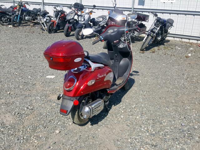 LXDTCKP0XB28G0044 - 2011 DONG SCOOTER RED photo 4