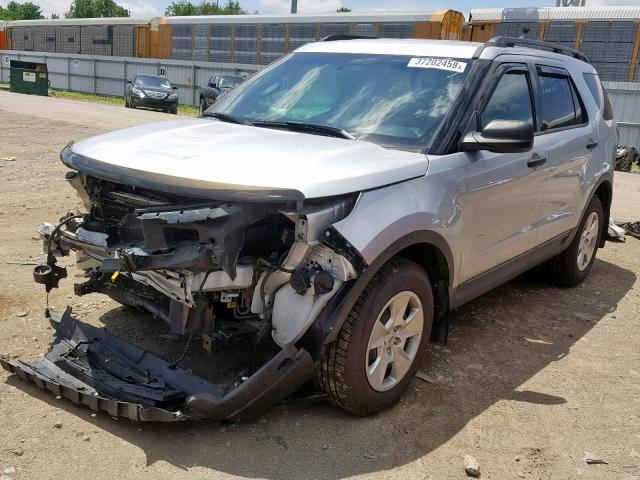 1FMHK8B89CGA92344 - 2012 FORD EXPLORER SILVER photo 2