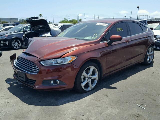 3FA6P0G74GR106217 - 2016 FORD FUSION S ORANGE photo 2