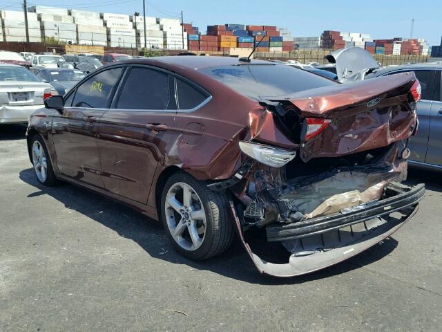 3FA6P0G74GR106217 - 2016 FORD FUSION S ORANGE photo 3