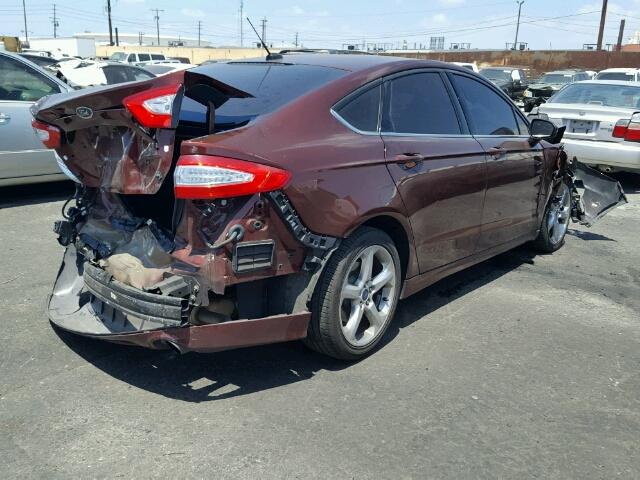 3FA6P0G74GR106217 - 2016 FORD FUSION S ORANGE photo 4