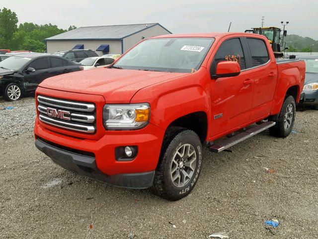 1GTG6BE33F1143331 - 2015 GMC CANYON SLE RED photo 2