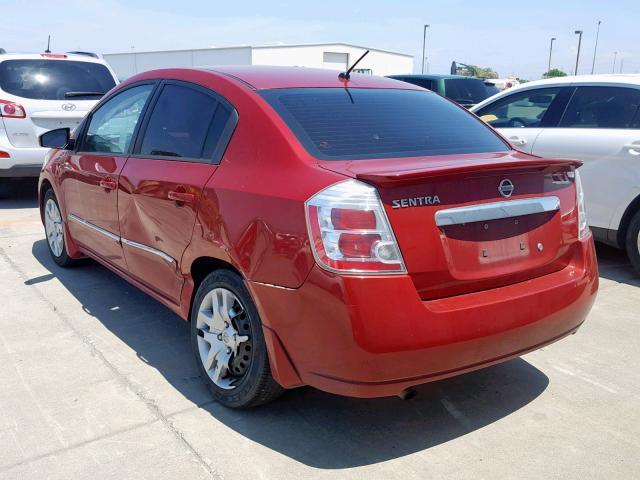 3N1AB6AP9CL748141 - 2012 NISSAN SENTRA 2.0 RED photo 3