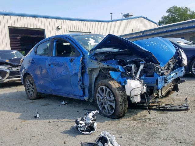 3MYDLBYV0KY505597 - 2019 TOYOTA YARIS L BLUE photo 1