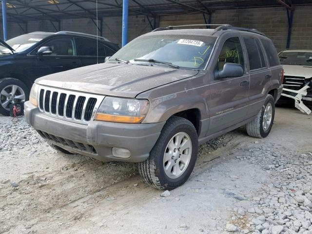 1J4GX48N31C562731 - 2001 JEEP GRAND CHER BROWN photo 2